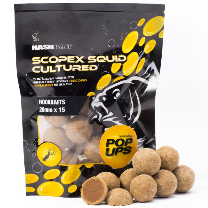 Nash Scopex Squid Cultured Pop Ups 20mm Packet