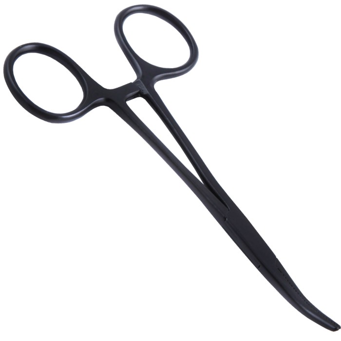 Phoenix 12cm Black Curved Forceps