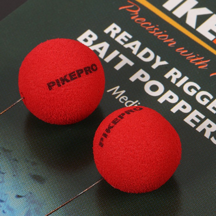 PikePro Ready Rigged Bait Poppers Close Up