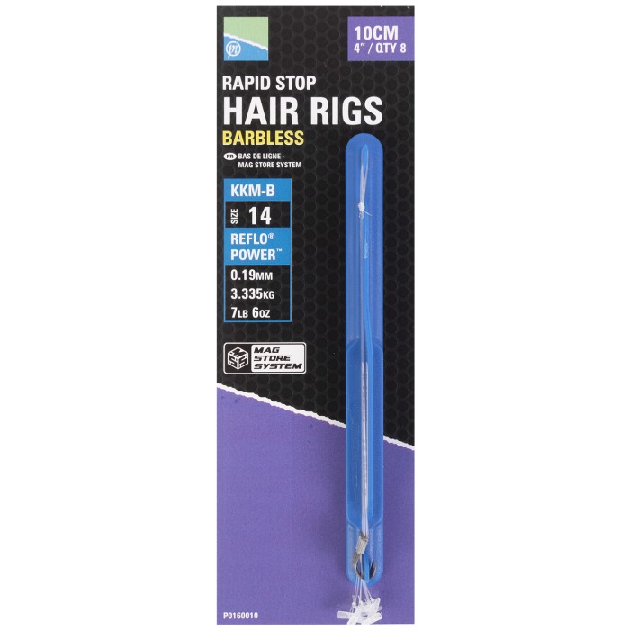 Preston MSS 4" Rapid Stop Hair Rig 14 KKM-B