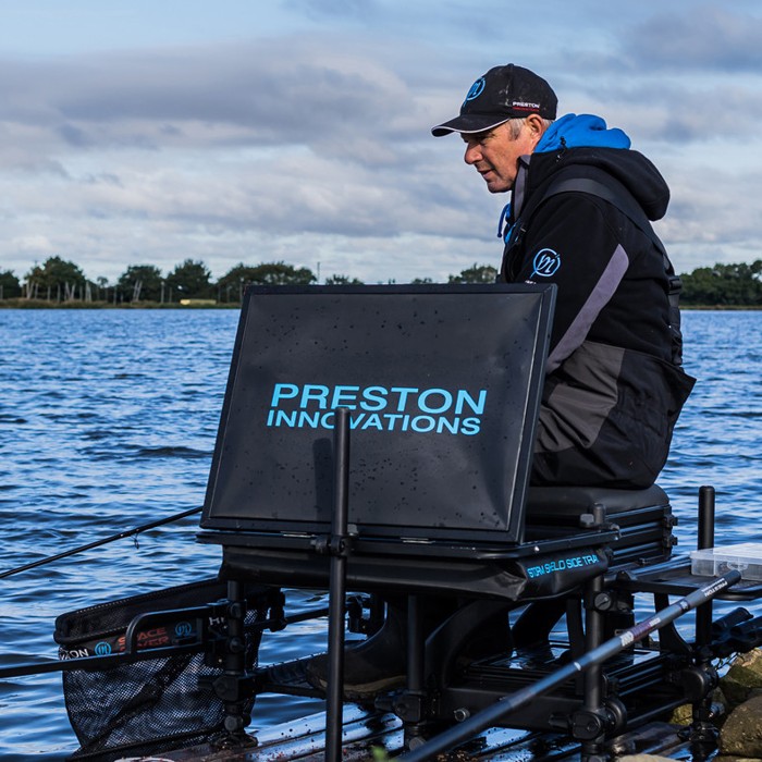 Preston Offbox 36 Storm Shield Side Tray During Fishing Match