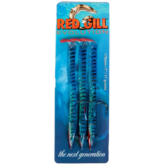 Red Gill Evolution Sand Eel Lures Blue Mackerel