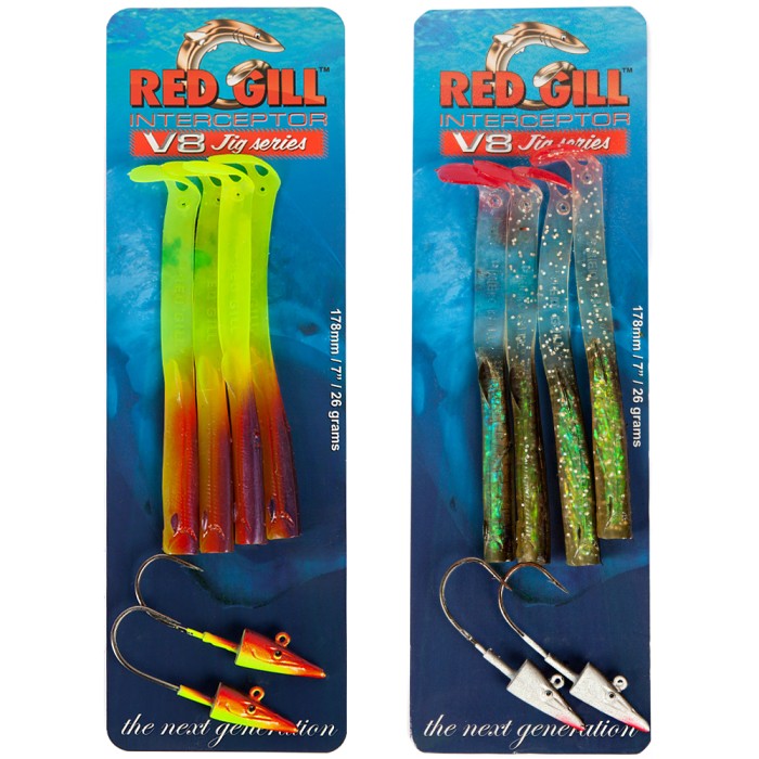 Red Gill Interceptor V8 Jig Series Lures