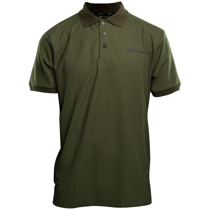 RidgeMonkey APEarel Dropback Fishing Polo Shirt Green