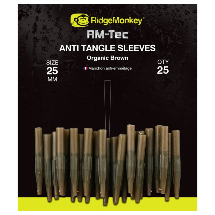 RidgeMonkey RM-Tec Anti Tangle Sleeves Organic Brown Short