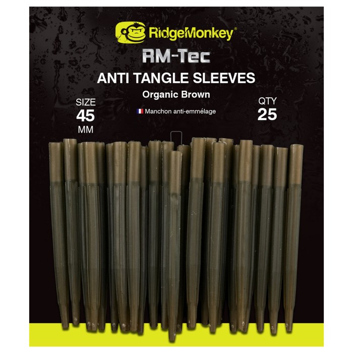 RidgeMonkey RM-Tec Anti Tangle Sleeves Organic Brown Long