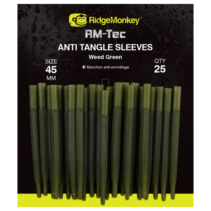 RidgeMonkey RM-Tec Anti Tangle Sleeves Weed Green Long