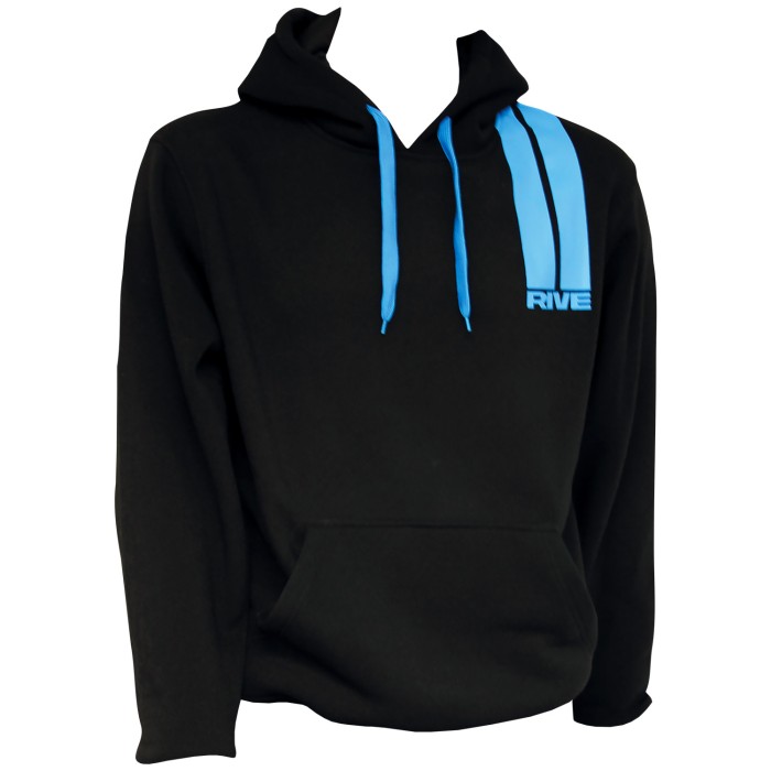 Rive Aqua Stripe Black Hoodie