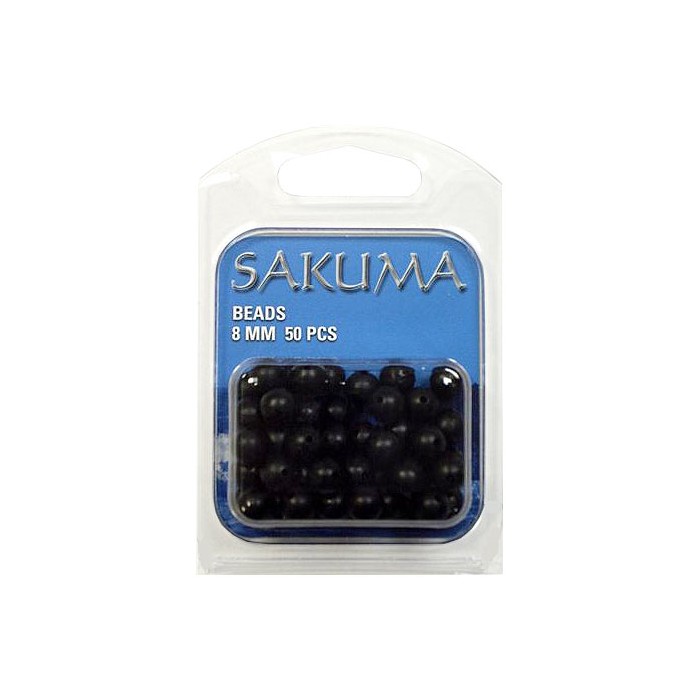 Sakuma Plastic Fishing Beads 8mm Black