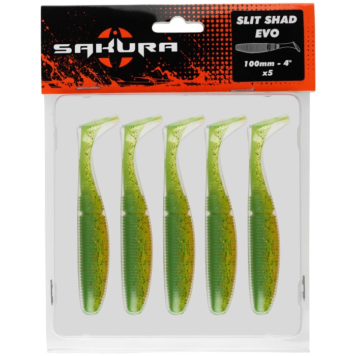 Sakura Slit Shad Evo 100 Ghost Lime Chart