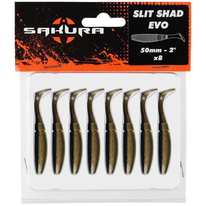 Sakura - SLIT SHAD EVO 50 - 2 - 50MM - 048 (AYU) x 8 - Leurr