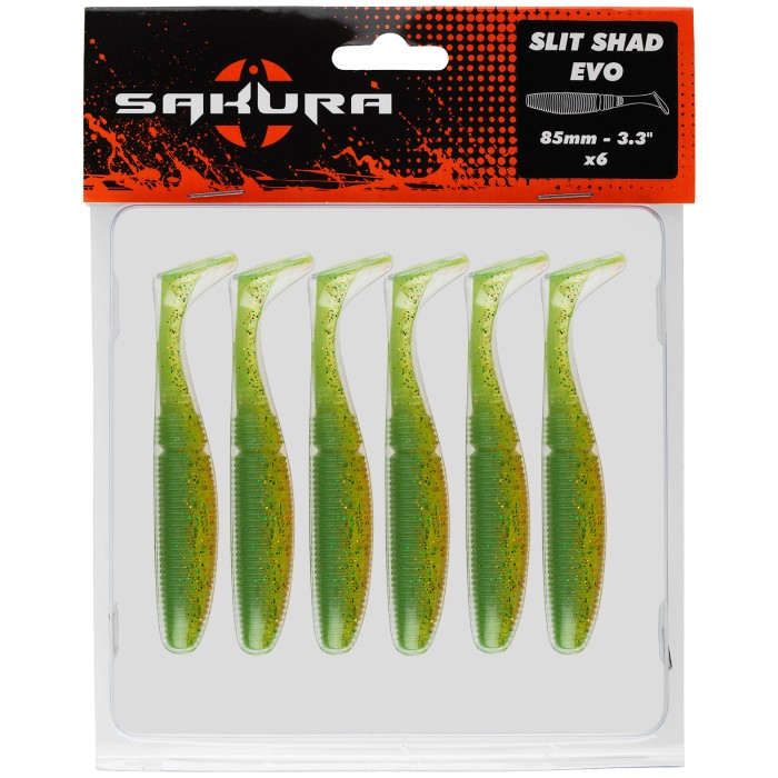 Sakura Slit Shad Evo 85 Ghost Lime Chart