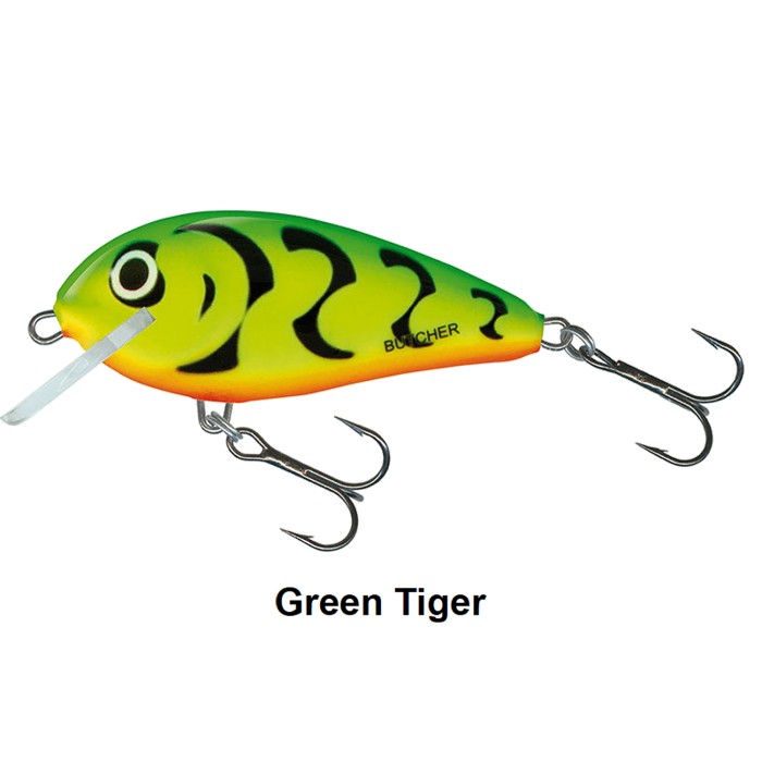 Salmo Butcher Floating Lure 5cm Green Tiger