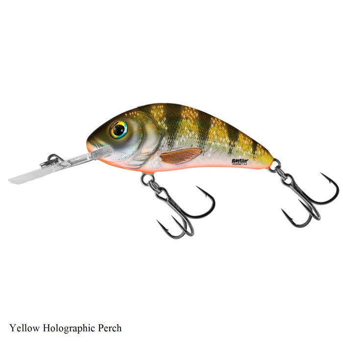 Salmo Rattlin' Hornet 4.5cm Floating Lure Yellow Holographic Perch