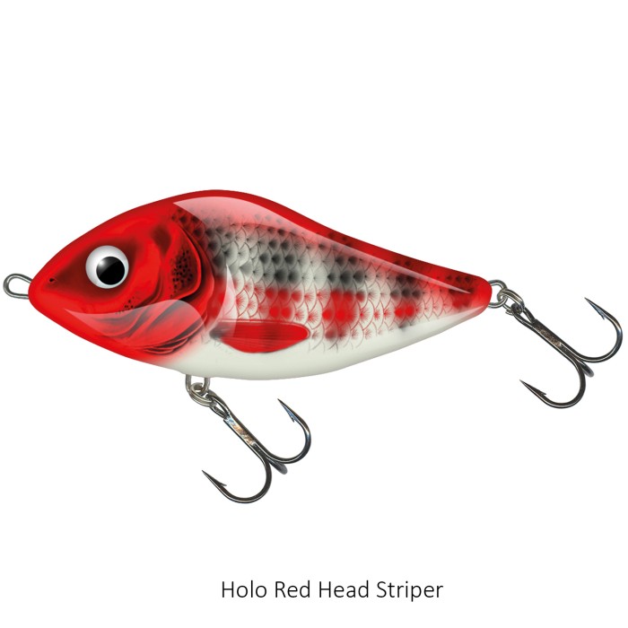 Salmo Slider 7cm Floating Lure Colour Addittion Holo Red Head Striper