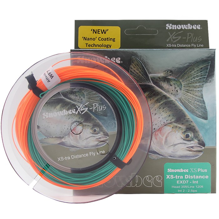 Snowbee EXD Intermediate Line Kelly Green Orange