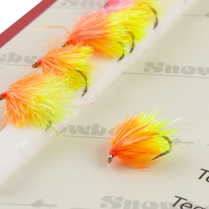 Snowbee Mini FAB's & Blobs Fly Selection Close Up