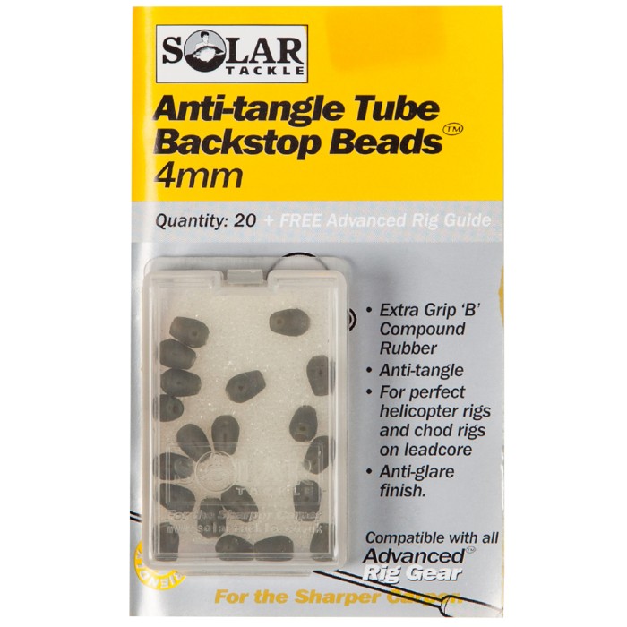 Solar Anti-Tangle Tube Backstop Beads 4mm Green