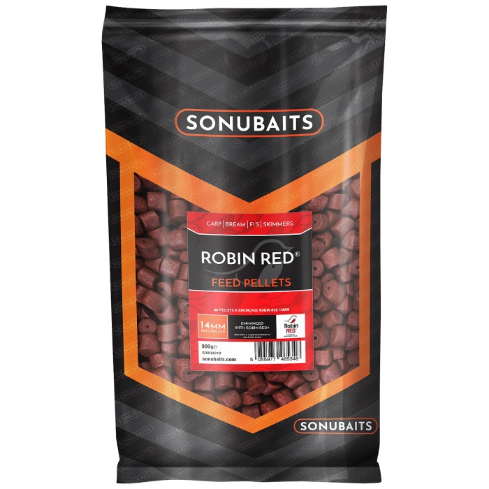 Sonubaits Robin Red Pre-Drilled Feed Pellets 14mm