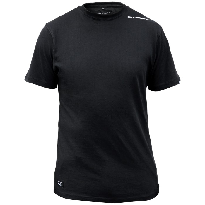 Sticky Baits Black Tee Fishing T-Shirt Front