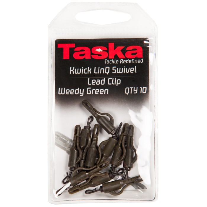 Taska Kwick LinQ Swivel Lead Clips Weedy Green