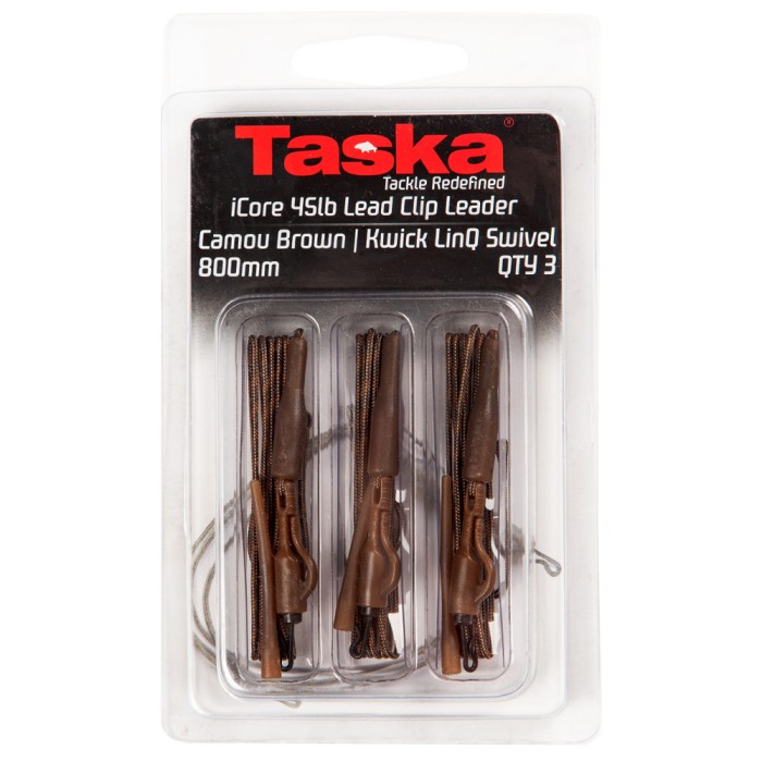 Taska iCore 45lb Lead Clip Leader Kwick LinQ Swivel