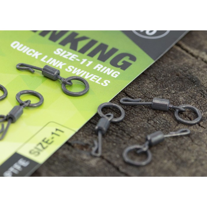 Thinking Anglers PTFE Size 11 Ring Quick Link Swivels Close Up