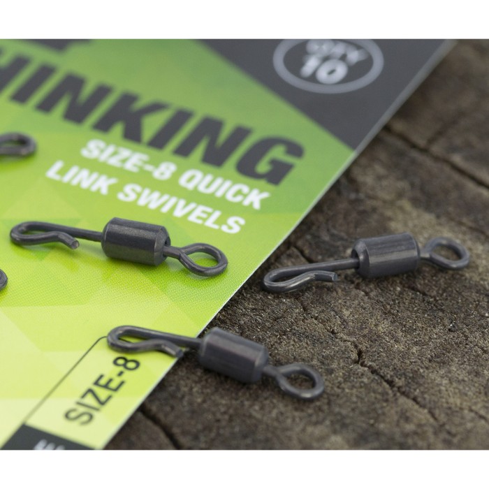 Thinking Anglers PTFE Size 8 Quick Link Swivels Close Up