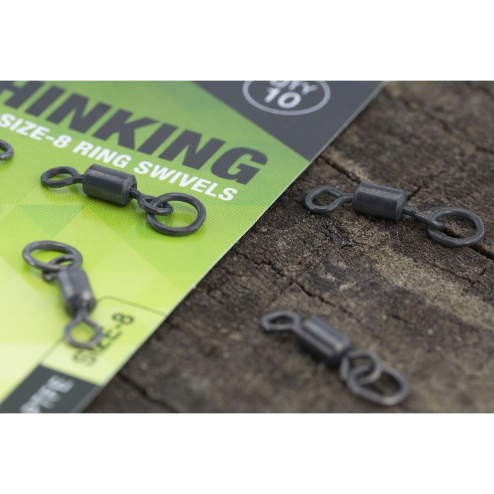 Thinking Anglers PTFE Size 8 Ring Swivels Close Up
