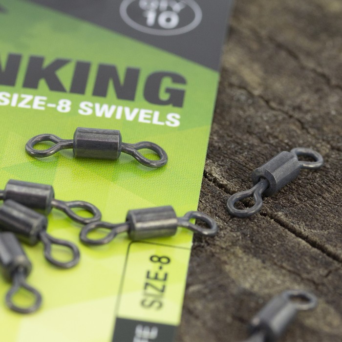 Thinking Anglers PTFE Size 8 Swivels Close Up