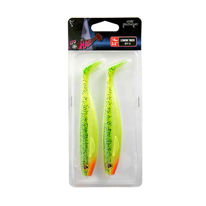 Fox Rage Pro Shad Lures 14cm UV Lemontiger