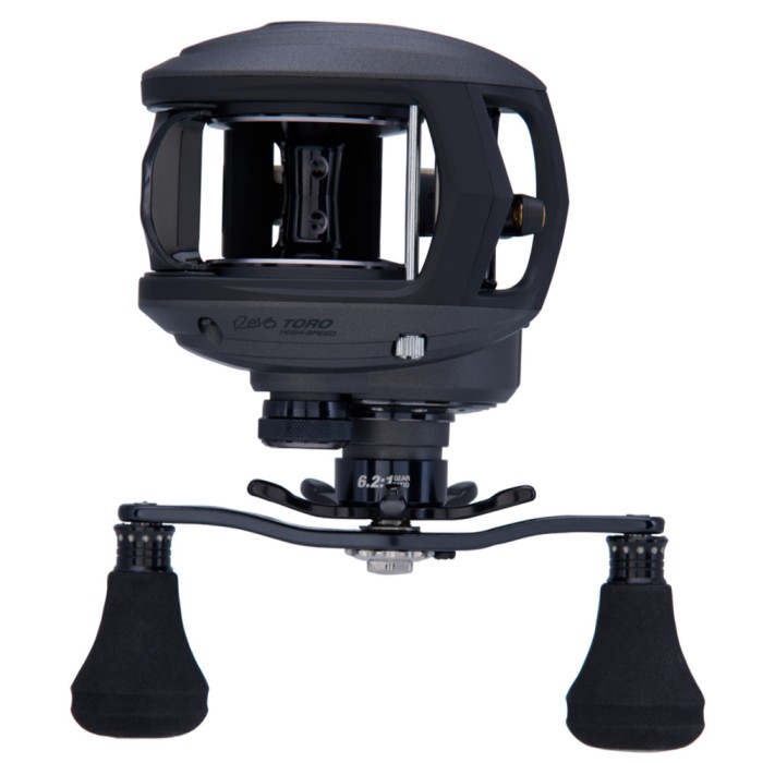 Abu Garcia Revo Toro Beast Low Profile Baitcast Fishing Reel, Size 60LP, Black/Smoke, Right Handle Position