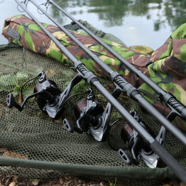 Advanta 10ft Retractable Carp Rod & Reel Combo - 3 Rod