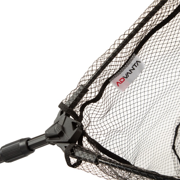 Advanta Rubber Mesh Folding Landing Net & Handle 50cm Close Up 4