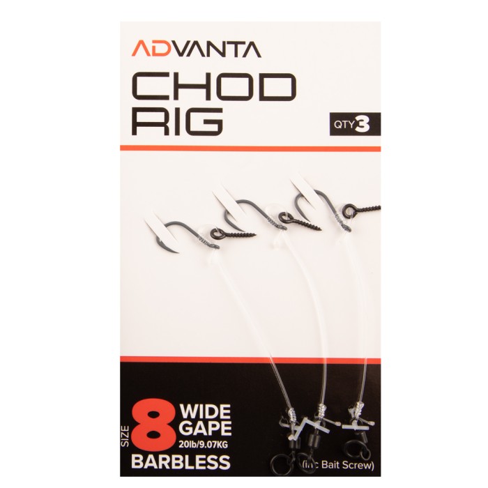 Advanta Chod Fishing Rigs With Bait Screws 1