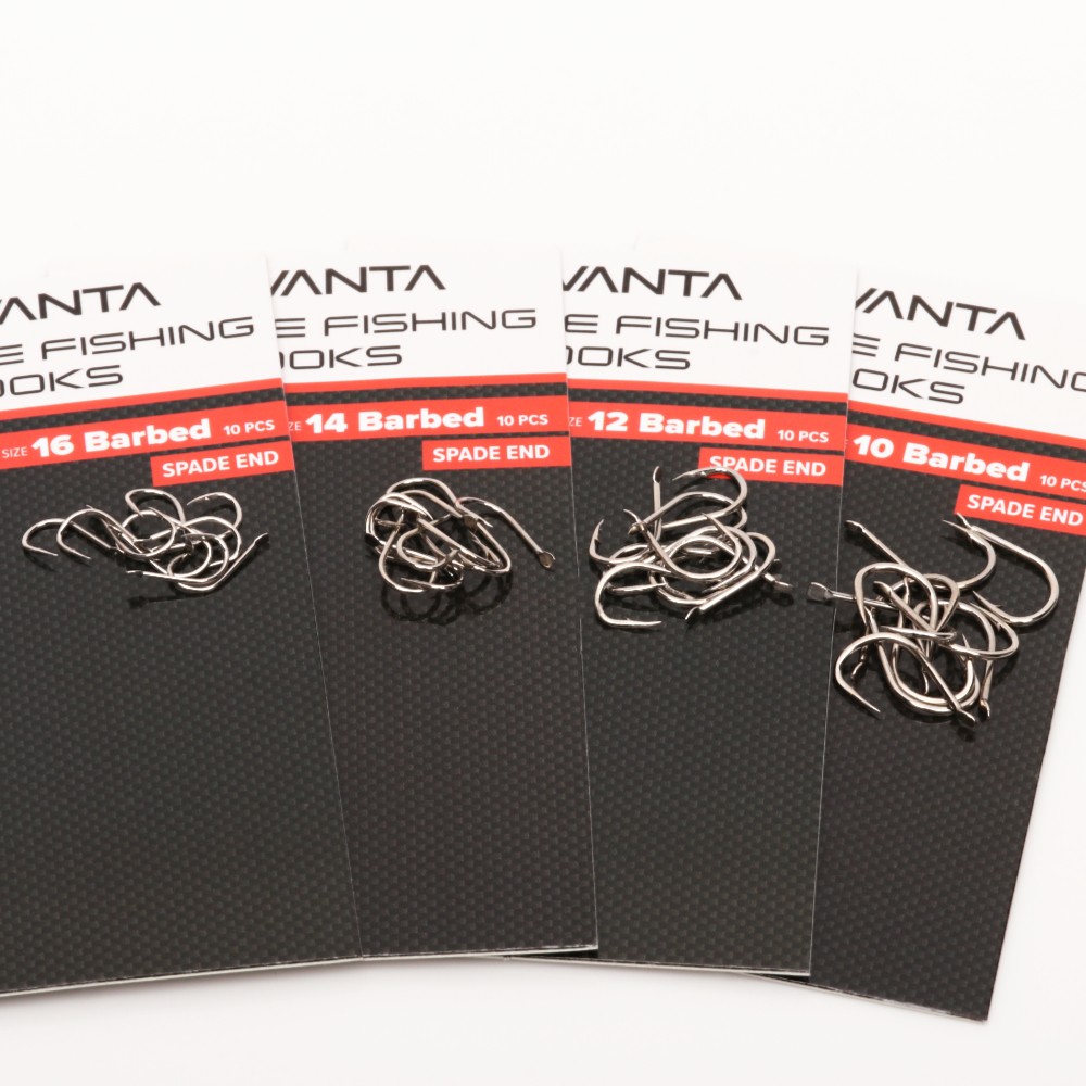 Advanta Coarse Spade End Fishing Hooks - Barbed