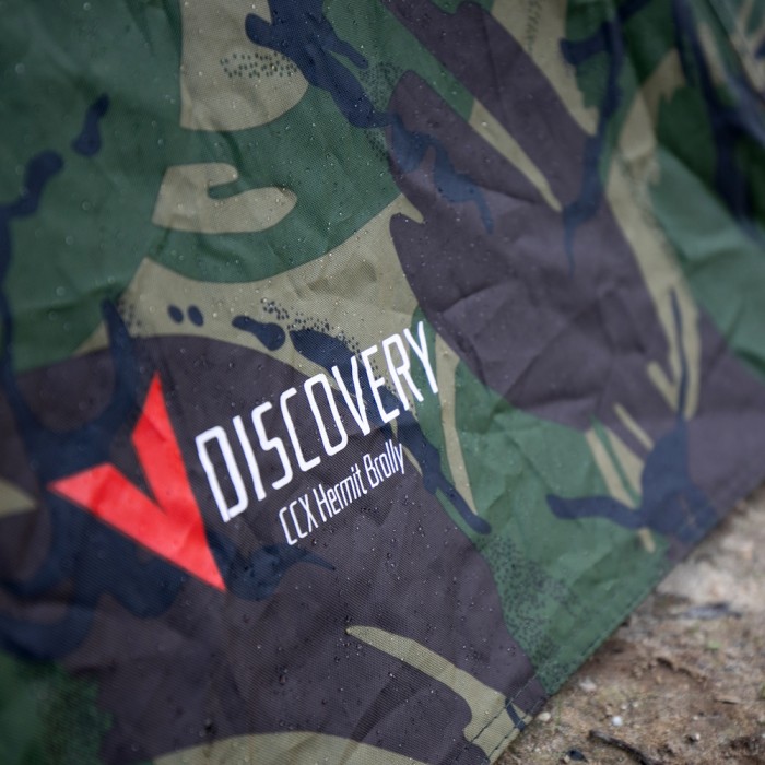 Advanta Discovery CCX 55inch Hermit Fishing Brolly  Close Up Logo