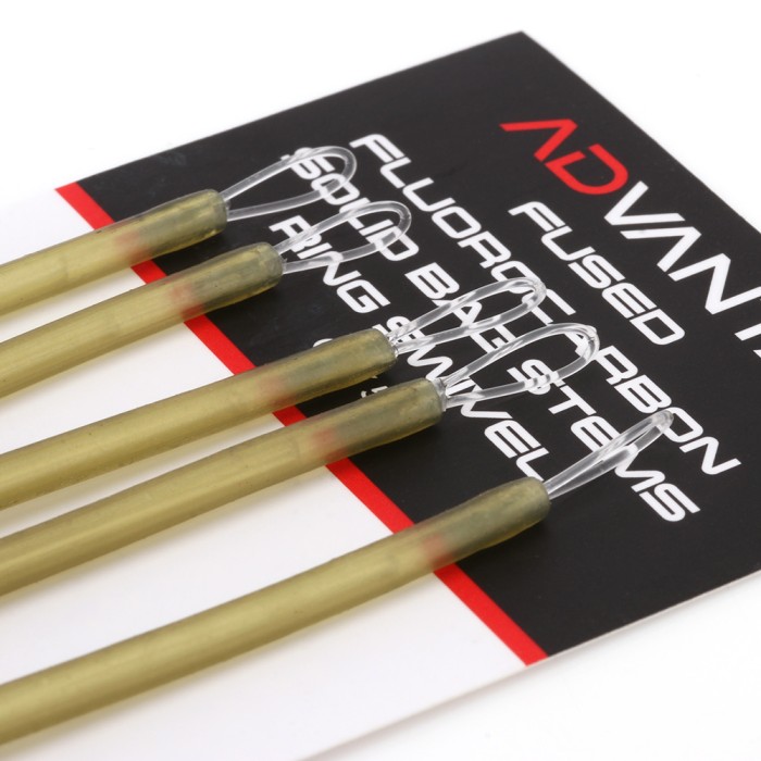 Advanta Fused Fluorocarbon Solid Bag Stems - Ring Swivel - Pack of 5 2