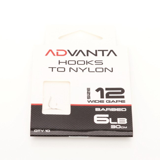 Advanta Spade End Hooks to Nylon 30cm - Barbed