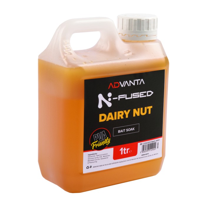 Advanta N-Fused Dairy Nut Fishing Bait Soak 1L 1