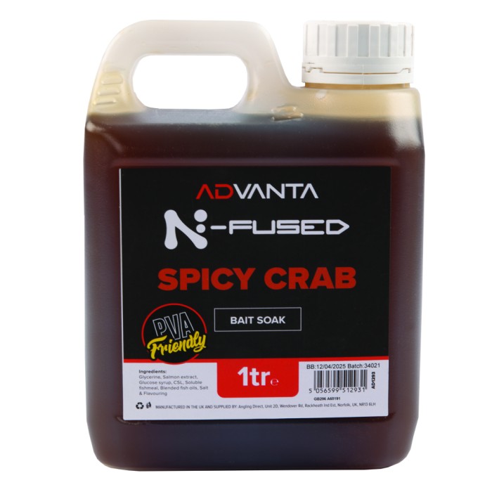 Advanta N-Fused Spicy Crab Fishing Bait Soak 1L