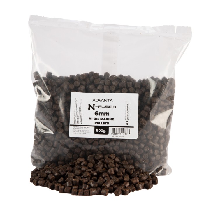 Advanta N-Fused Hi Oil Marine Pellets 500g 6mm 1