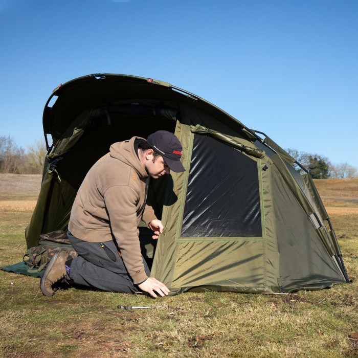 Advanta Protector Peak Fishing Bivvy 1 Man V2 In Use
