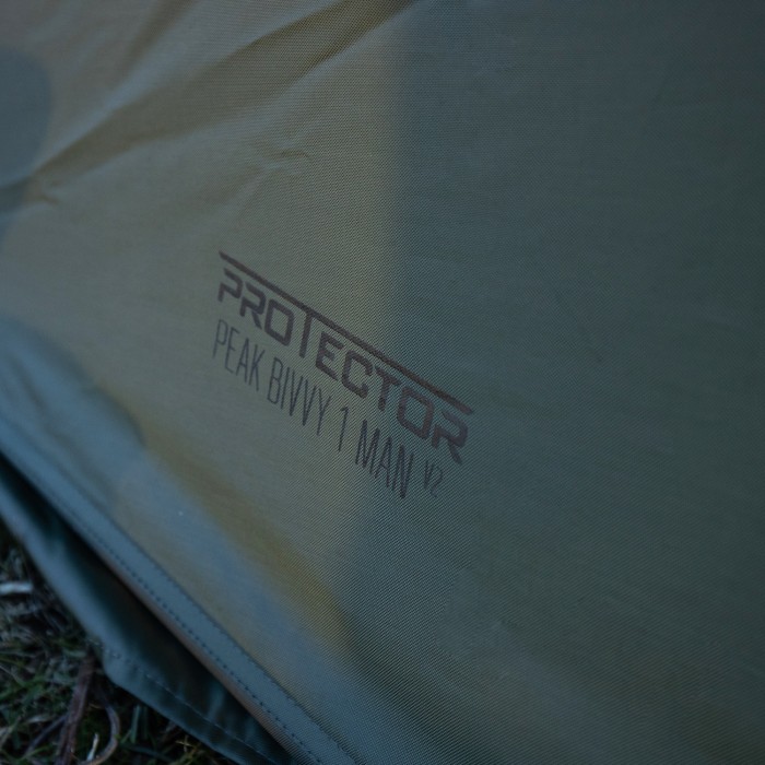 Advanta Protector Peak Fishing Bivvy 1 Man V2 Protector Logo Close Up