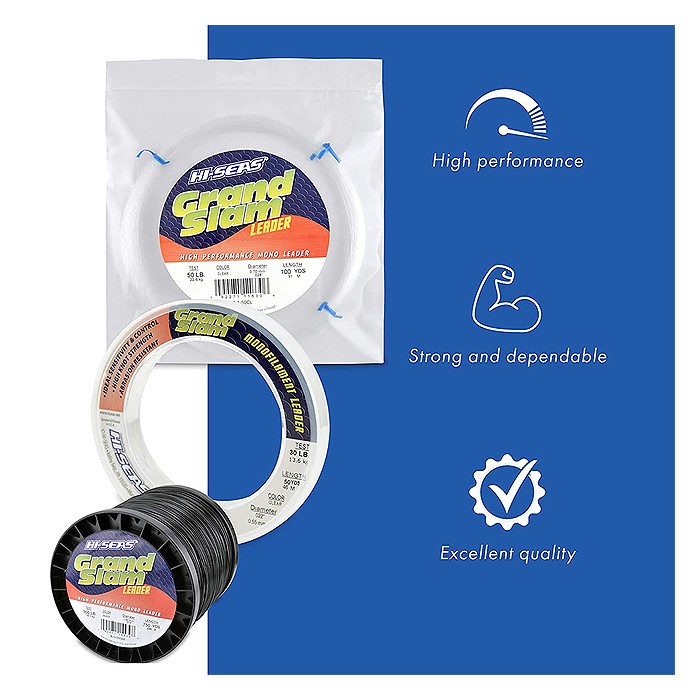 AFW Grand Slam Clear Monofilament Leader 50yd 1