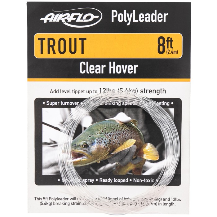 Airflo Poly Leader Trout 8ft  Clear Hover