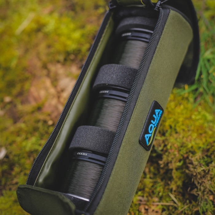 Aqua Black Series Fishing Spool Case In Use 1