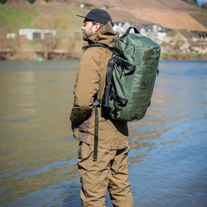 Aqua Black Series Torrent Duffel Fishing Bag In Use 1