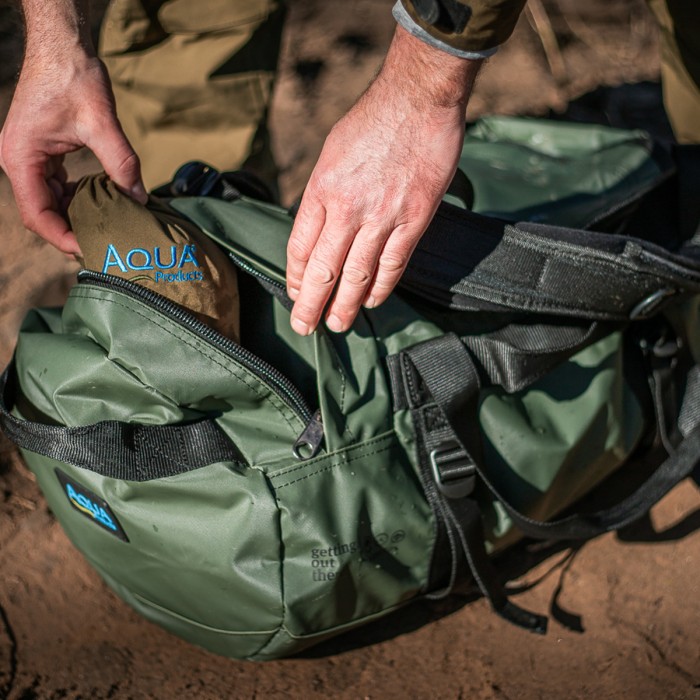 Aqua Black Series Torrent Duffel Fishing Bag In Use 5