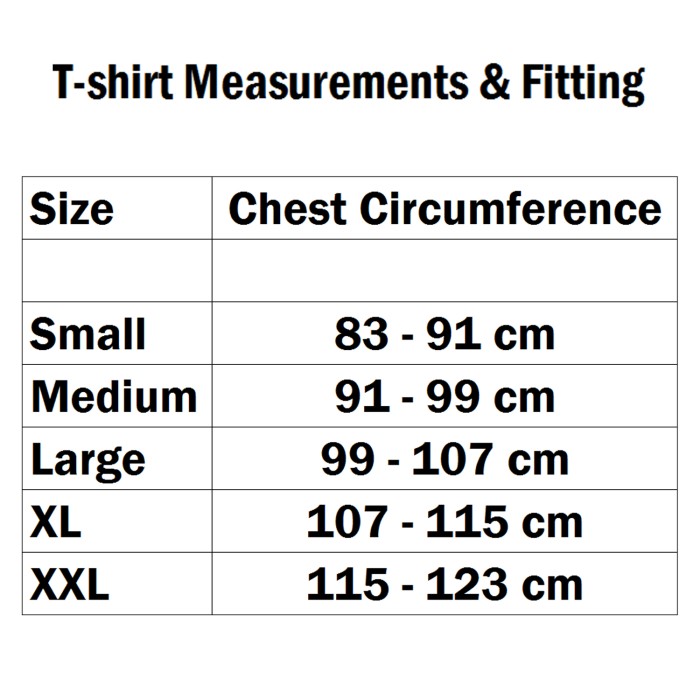 Aqua Products Grey Marl T-Shirt Size Guide